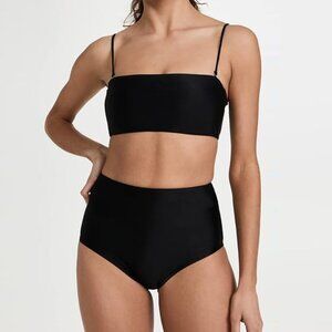 Madewell Second Wave Retro Bikini Set in Black